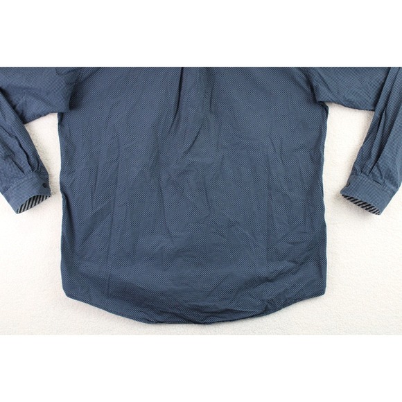 Cinch Mens Long Sleeve Blue Dotted Button Up Shirt XL - Picture 13 of 15